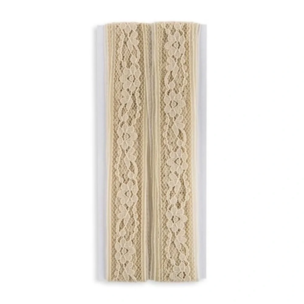 Wrights Flexi-Lace Cream and Black Hem Facings, 2.5 Yards